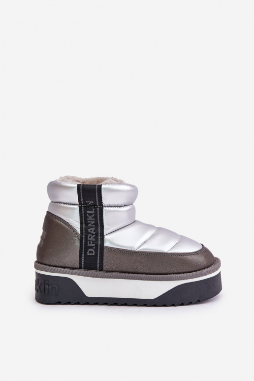 Low Snow Boots On Thick Sole D.Franklin DFSH371010 Silver Low Snow Boots On Thick Sole D.Franklin DFSH371010 Silver