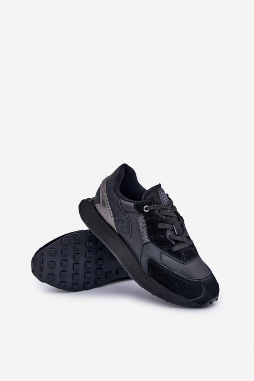 Leather Men's Sneakers Big Star OO174297 Hi-Poly System Black Leather Men's Sneakers Big Star OO174297 Hi-Poly System Black