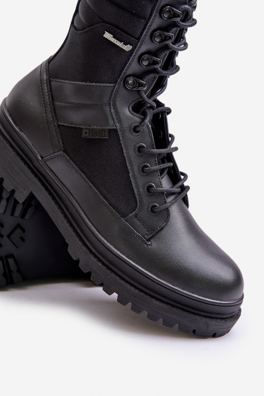 Leather Ankle Boots Men's Insulated Big Star OO174164 Black