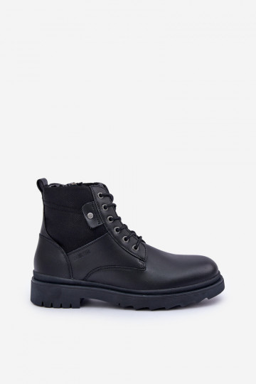 Leather Insulated Ankle Boots Men's Big Star OO174166 Black 2