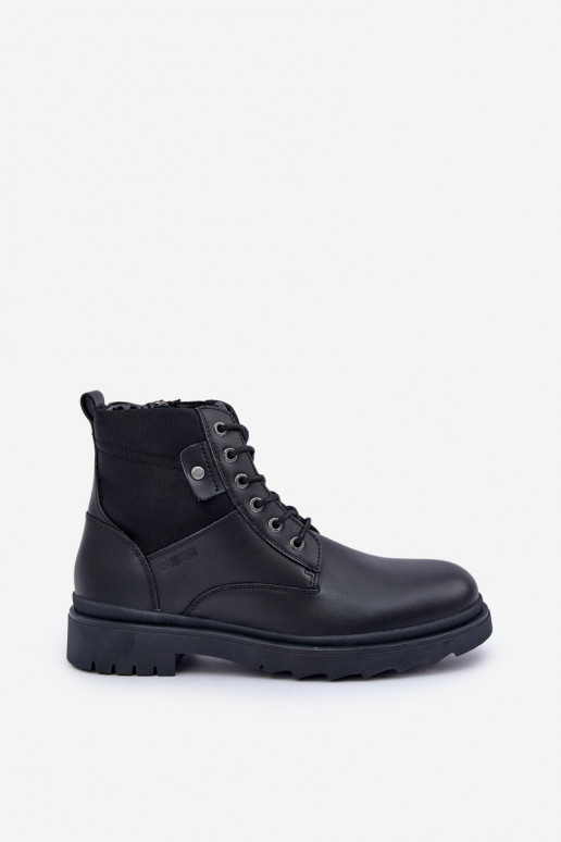 Leather Insulated Ankle Boots Men's Big Star OO174166 Black