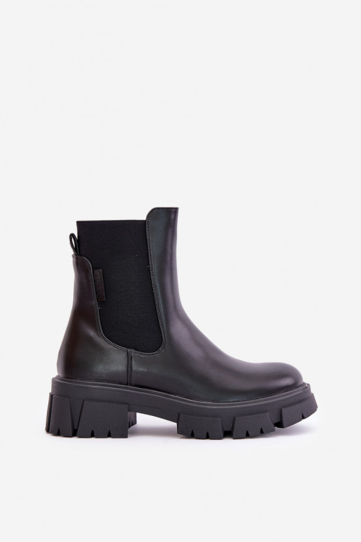 Warm Slip-On Chelsea Boots Made Of Eco Leather Big Star MM274071 Black Warm Slip-On Chelsea Boots Made Of Eco Leather Big Star MM274071 Black
