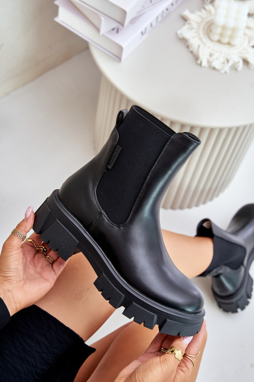 Warm Slip-On Chelsea Boots Made Of Eco Leather Big Star MM274071 Black Warm Slip-On Chelsea Boots Made Of Eco Leather Big Star MM274071 Black