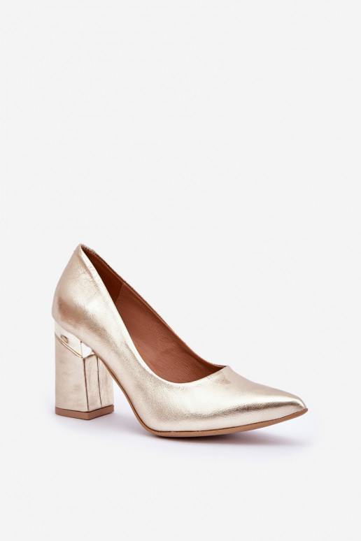 Leather pumps Lewski 3117 gold Leather pumps Lewski 3117 gold