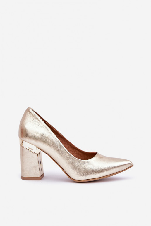 Leather pumps Lewski 3117 gold Leather pumps Lewski 3117 gold