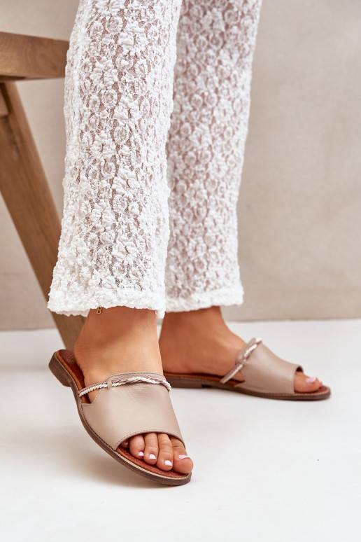 Leather Sandals Dark Beige Lewski Shoes 3047 Leather Sandals Dark Beige Lewski Shoes 3047