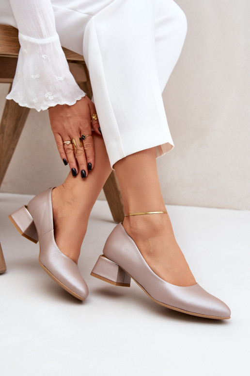 Leather Pumps Lewski 3118 Dark Beige Leather Pumps Lewski 3118 Dark Beige