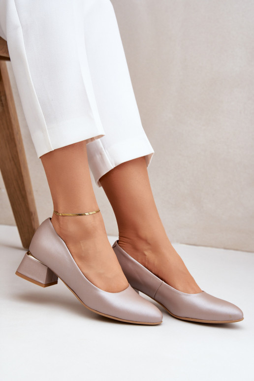 Leather Pumps Lewski 3118 Dark Beige Leather Pumps Lewski 3118 Dark Beige