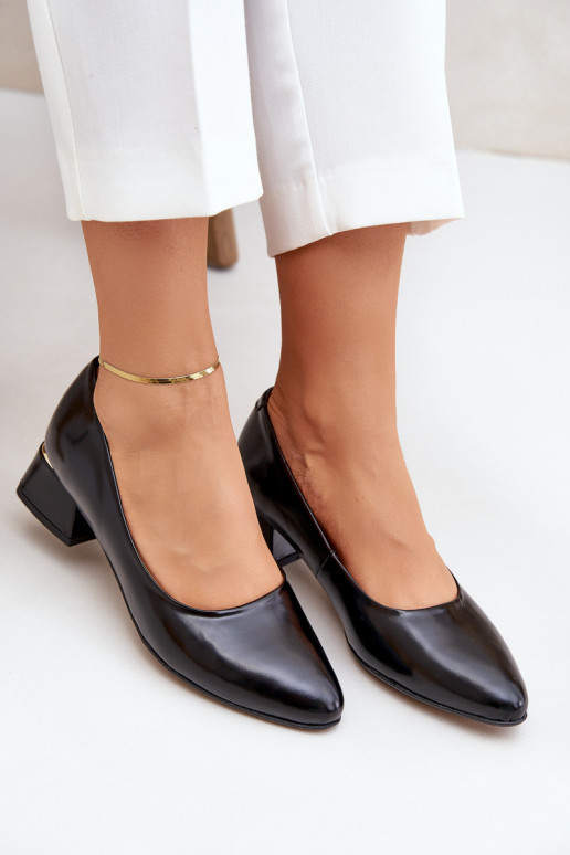 Leather Heels Lewski 3118 Black Leather Heels Lewski 3118 Black