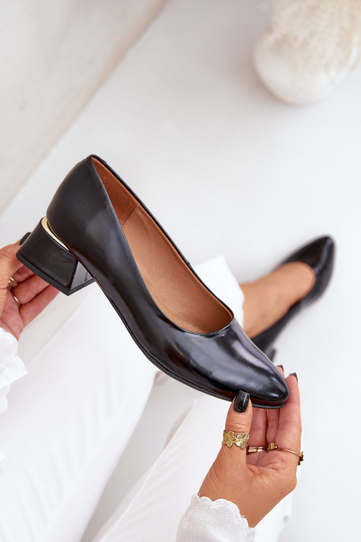 Leather Heels Lewski 3118 Black Leather Heels Lewski 3118 Black