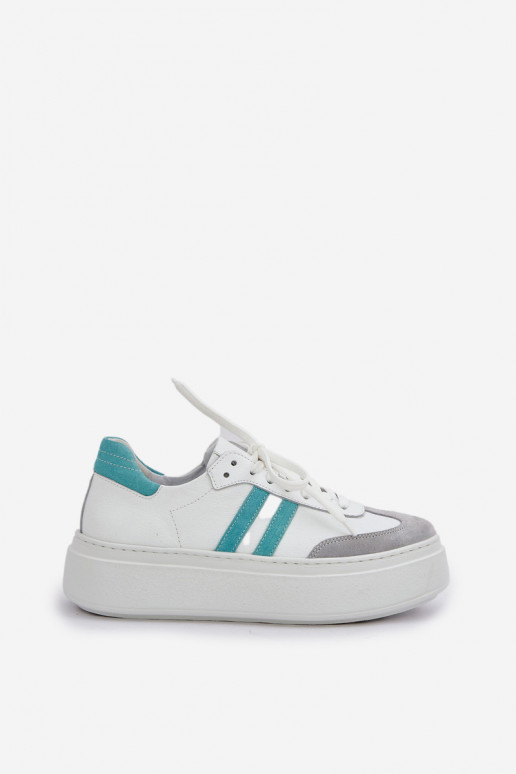 Zazoo N1068S8 Leather Low Sneakers Women On Platform White Zazoo N1068S8 Leather Low Sneakers Women On Platform White