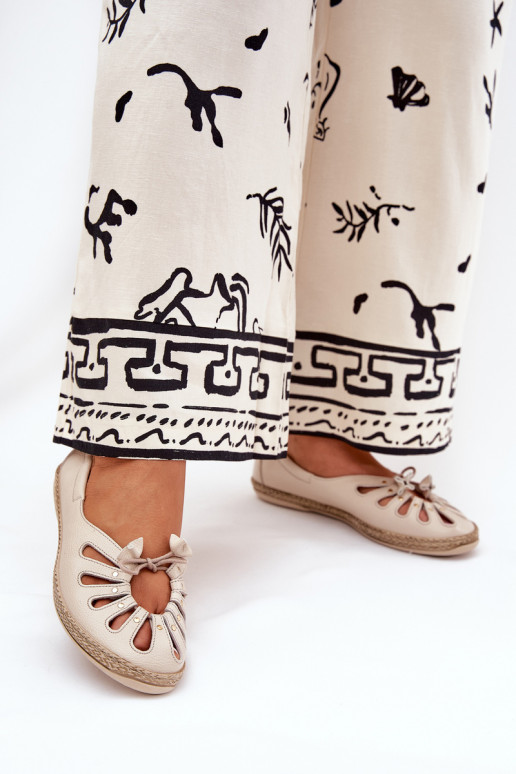 Flat Ballerinas Made Of Natural Leather Zazoo 10179 Beige Flat Ballerinas Made Of Natural Leather Zazoo 10179 Beige