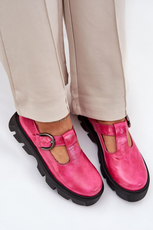 Patent Leather Shoes With Buckle Zazoo 20183 Fuchsia Patent Leather Shoes With Buckle Zazoo 20183 Fuchsia