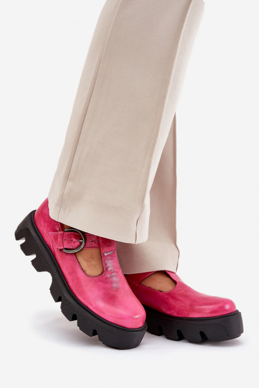 Patent Leather Shoes With Buckle Zazoo 20183 Fuchsia Patent Leather Shoes With Buckle Zazoo 20183 Fuchsia
