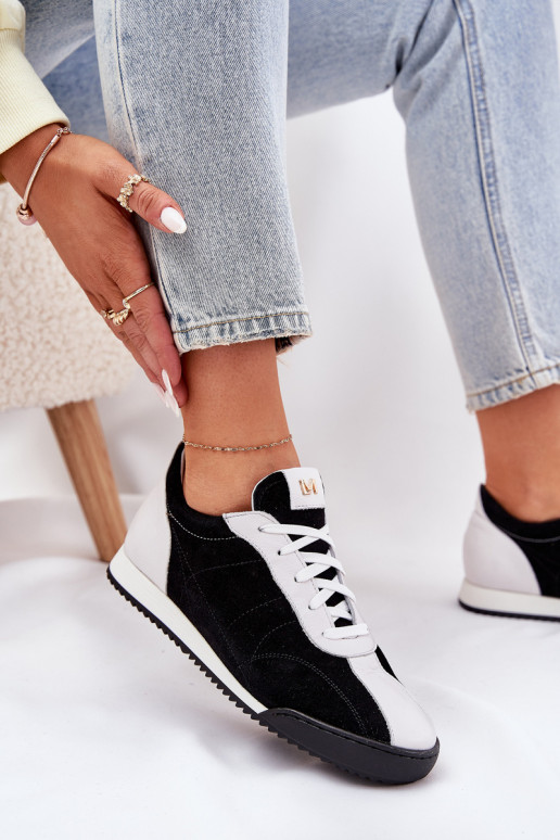 Ladies Leather Sports Shoes Laura Messi 2935 Black Ladies Leather Sports Shoes Laura Messi 2935 Black