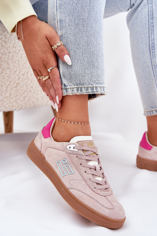 Suede Sports Shoes Sneakers Women D.Franklin DFSH387005 Dirty Pink Suede Sports Shoes Sneakers Women D.Franklin DFSH387005 Dirty Pink