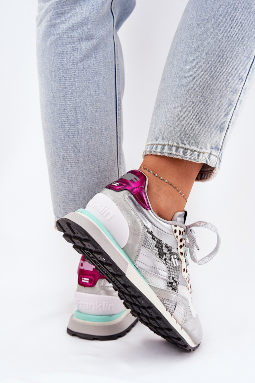 Sneakersy Buty Sportowe Damskie D.Franklin DFSH378006 Srebrne Sneakersy Buty Sportowe Damskie D.Franklin DFSH378006 Srebrne