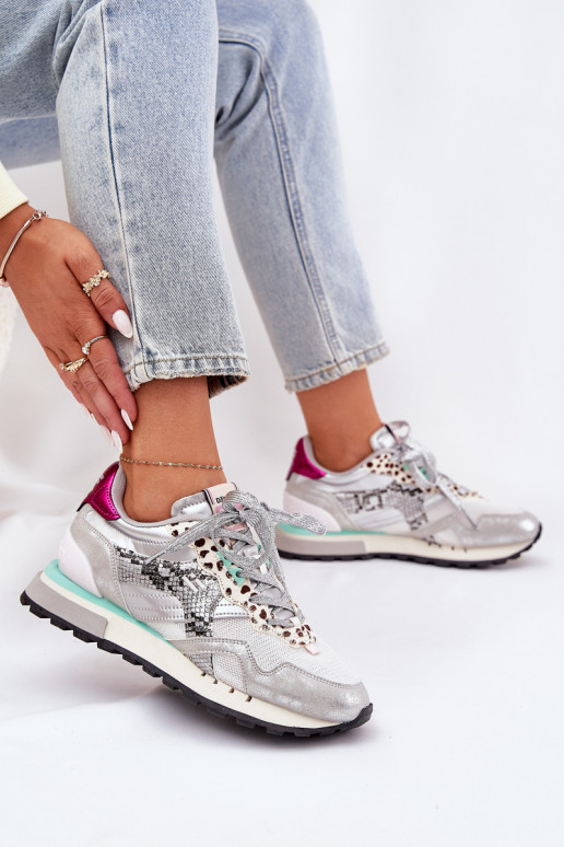 Sneakersy Buty Sportowe Damskie D.Franklin DFSH378006 Srebrne Sneakersy Buty Sportowe Damskie D.Franklin DFSH378006 Srebrne
