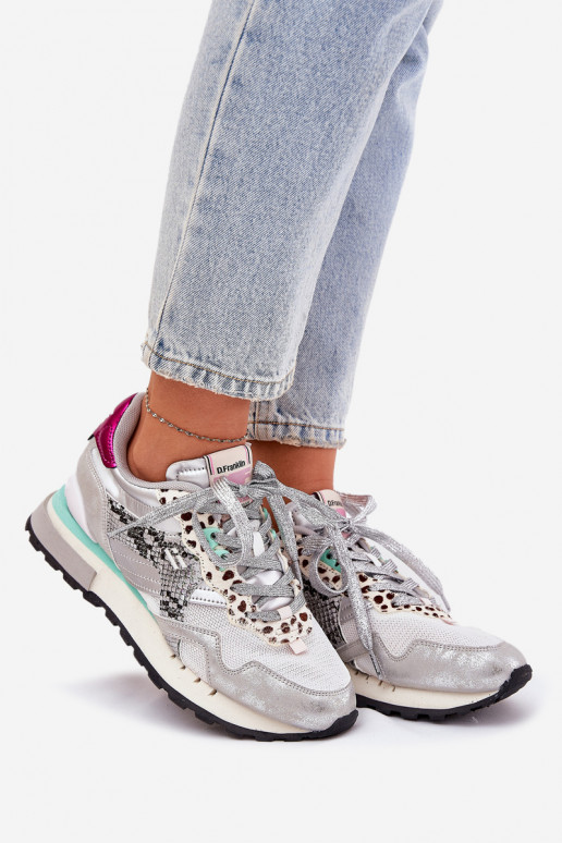 Sneakersy Buty Sportowe Damskie D.Franklin DFSH378006 Srebrne Sneakersy Buty Sportowe Damskie D.Franklin DFSH378006 Srebrne