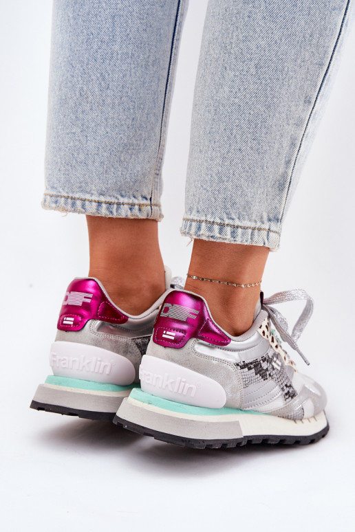 Sneakersy Buty Sportowe Damskie D.Franklin DFSH378006 Srebrne Sneakersy Buty Sportowe Damskie D.Franklin DFSH378006 Srebrne