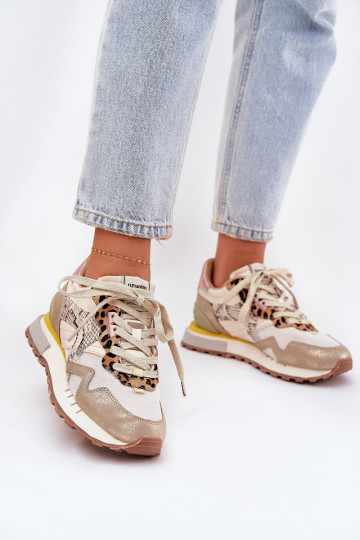 Sneakersy Buty Sportowe Damskie D.Franklin DFSH378006 Złote