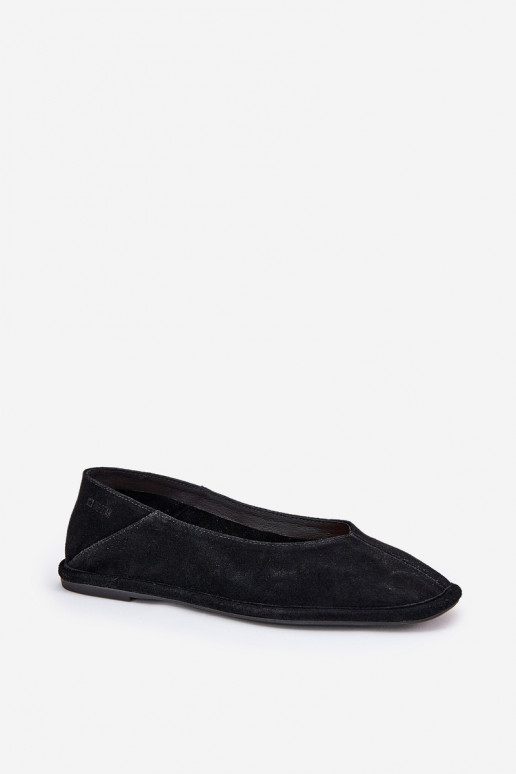 Suede Women's Ballet Flats Big Star RR274080 Black Suede Women's Ballet Flats Big Star RR274080 Black