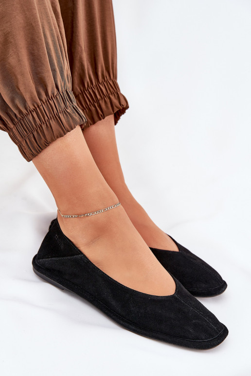 Suede Women's Ballet Flats Big Star RR274080 Black Suede Women's Ballet Flats Big Star RR274080 Black