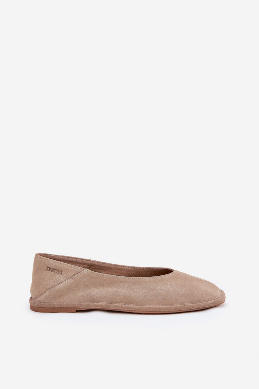 Suede Women's Ballet Flats Big Star RR274082 Beige Suede Women's Ballet Flats Big Star RR274082 Beige