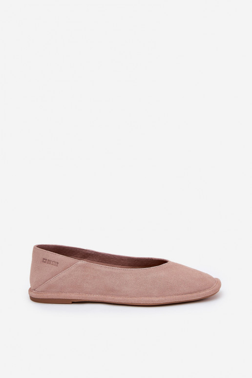 Suede Women's Ballet Flats Big Star RR274081 Pink Suede Women's Ballet Flats Big Star RR274081 Pink
