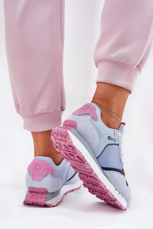 Zamszowe Lekkie Buty Sportowe Damskie Big Star RR274236 HI-POLY SYSTEM Niebieskie