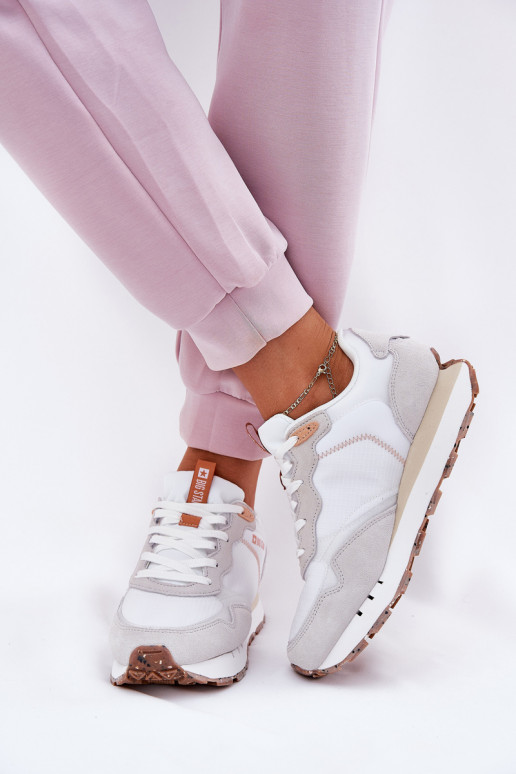 Suede Lightweight Women's Sports Shoes Big Star RR274235 HI-POLY SYSTEM Beige