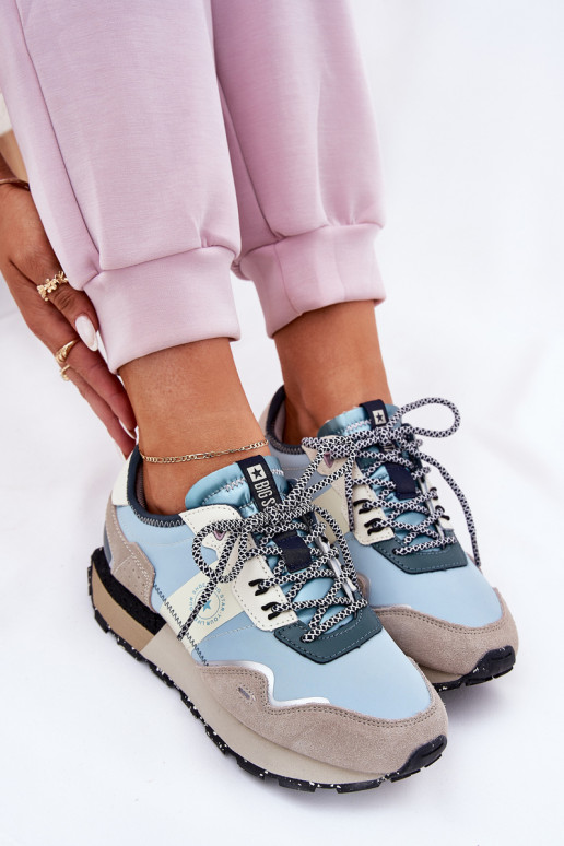 Ladies Suede Sneakers Big Star RR274245 HI-POLY SYSTEM Gray-Blue Ladies Suede Sneakers Big Star RR274245 HI-POLY SYSTEM Gray-Blue