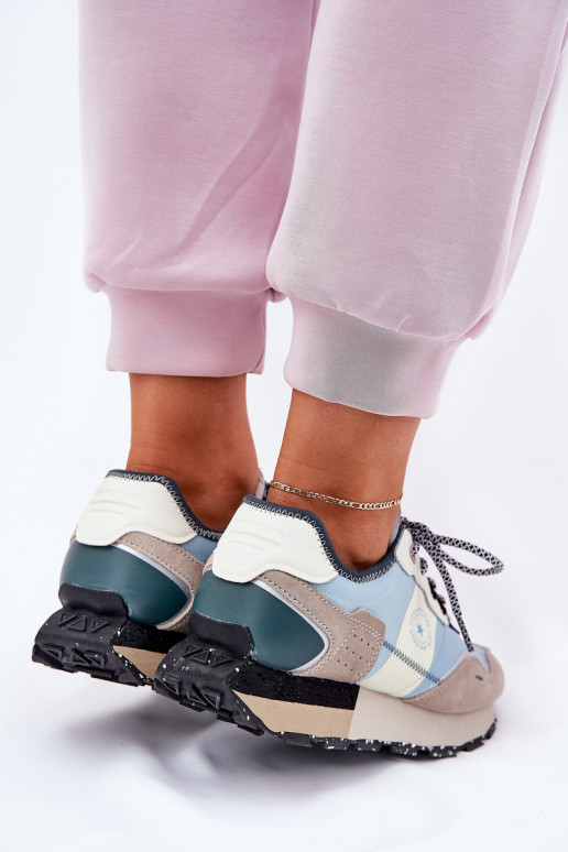 Ladies Suede Sneakers Big Star RR274245 HI-POLY SYSTEM Gray-Blue Ladies Suede Sneakers Big Star RR274245 HI-POLY SYSTEM Gray-Blue