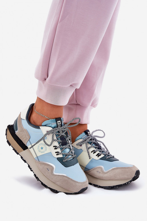 Ladies Suede Sneakers Big Star RR274245 HI-POLY SYSTEM Gray-Blue Ladies Suede Sneakers Big Star RR274245 HI-POLY SYSTEM Gray-Blue