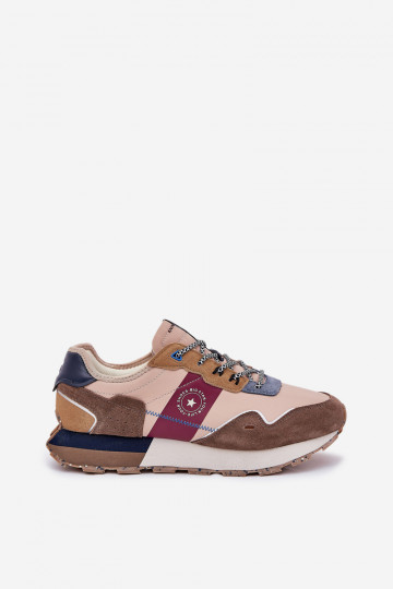 Suede Men's Sneakers On Platform Big Star RR174475 Hi-Poly System Beige 2