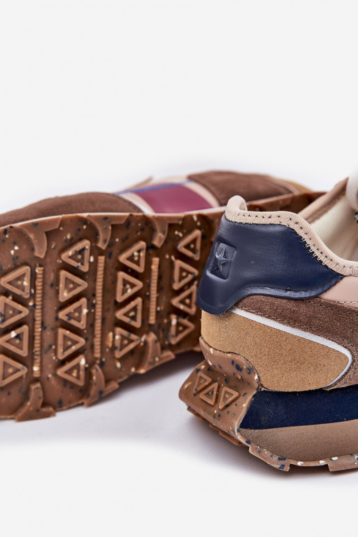 Suede Men's Sneakers On Platform Big Star RR174475 Hi-Poly System Beige Suede Men's Sneakers On Platform Big Star RR174475 Hi-Poly System Beige