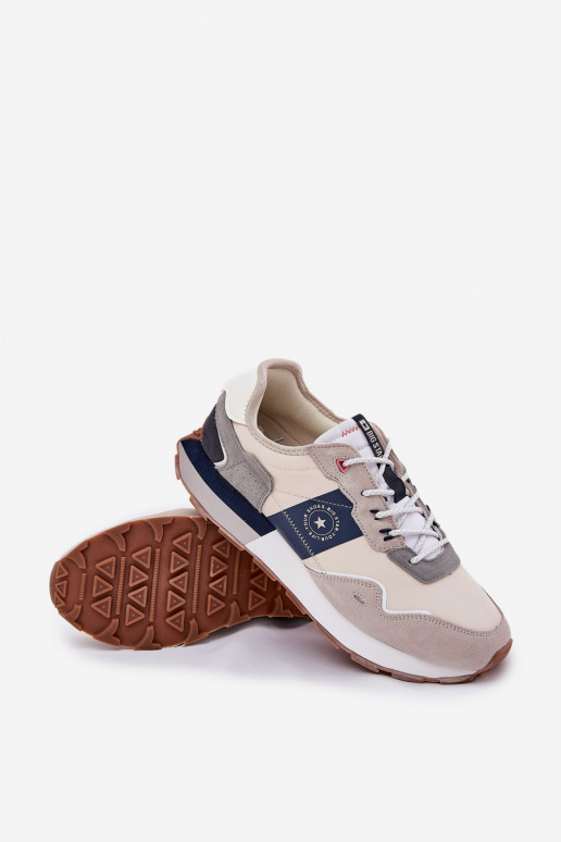 Suede Men Sneakers On Platform Big Star RR174471 Hi-Poly System Gray