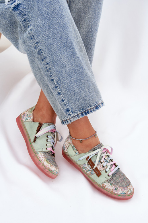 Leather Women's Shoes Maciejka 06791-09 Light Green Leather Women's Shoes Maciejka 06791-09 Light Green
