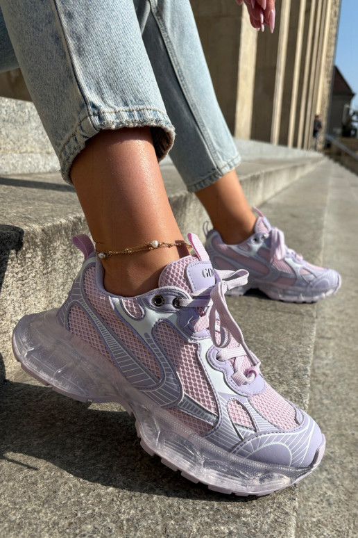 Women's Leather Sneakers GOE RR2N4081 Purple Women's Leather Sneakers GOE RR2N4081 Purple