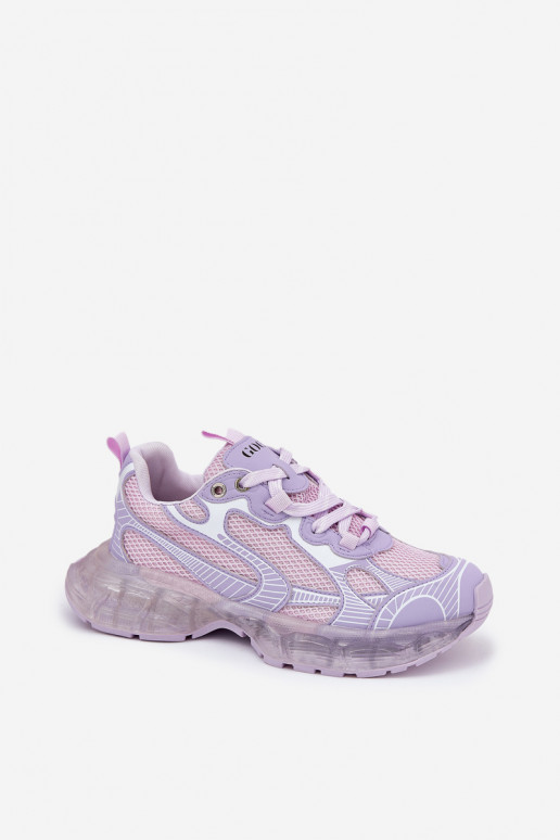Women's Leather Sneakers GOE RR2N4081 Purple Women's Leather Sneakers GOE RR2N4081 Purple
