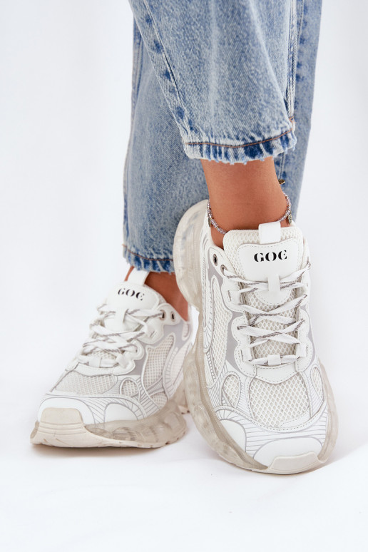 Ladies Leather Sneakers GOE RR2N4083 Beige Ladies Leather Sneakers GOE RR2N4083 Beige