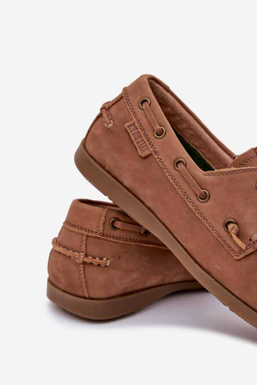 Men's Leather Moccasins Big Star RR174162 Camel