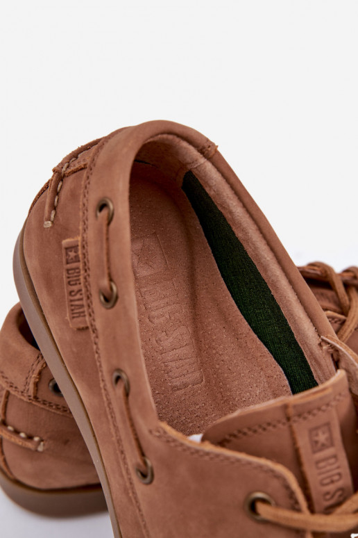 Men's Leather Moccasins Big Star RR174162 Camel