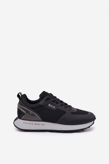 Men's Platform Sneakers Big Star RR174361 Hi-Poly System Black 2
