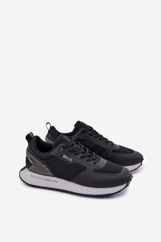 Men's Platform Sneakers Big Star RR174361 Hi-Poly System Black