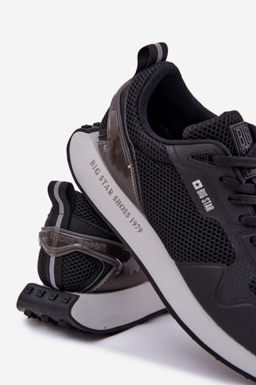 Men's Platform Sneakers Big Star RR174361 Hi-Poly System Black