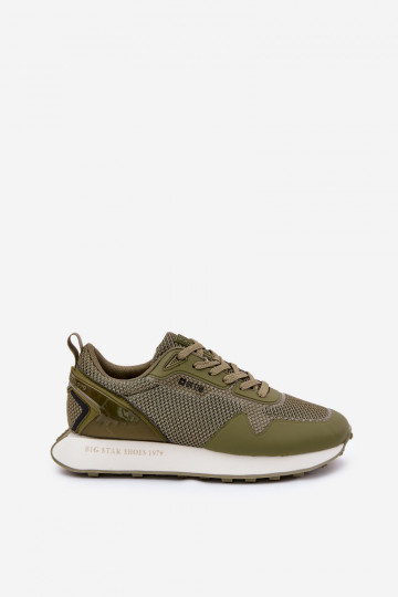 Sneakersy Męskie Na Platformie Big Star RR174360 Hi-Poly System Khaki 2