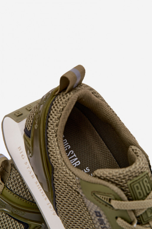 Sneakersy Męskie Na Platformie Big Star RR174360 Hi-Poly System Khaki