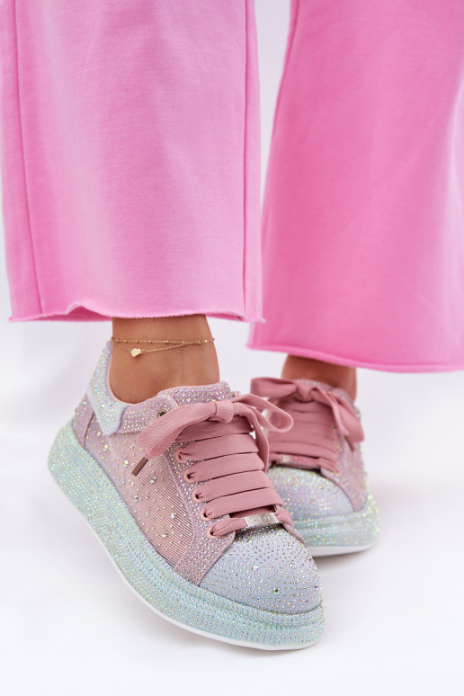 Embellished platform sneakers GOE RR2N4009 Multicolor