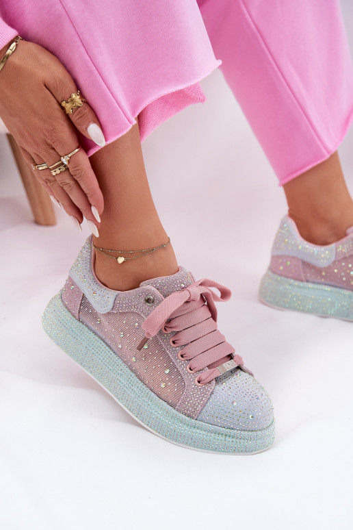 Embellished platform sneakers GOE RR2N4009 Multicolor